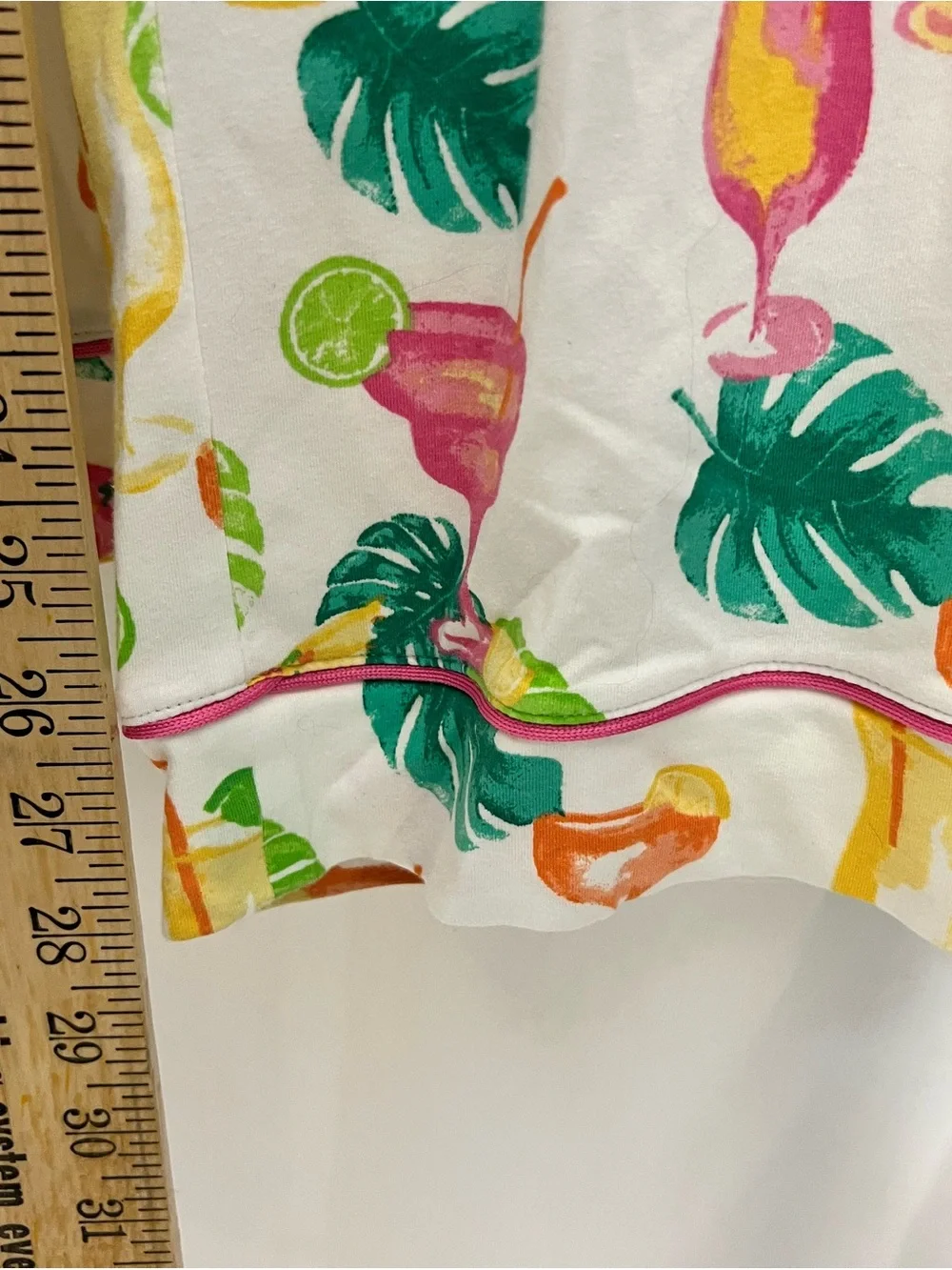 BedHead PJs Tropical Cocktail Monstera Pajama Set Cotton Size L